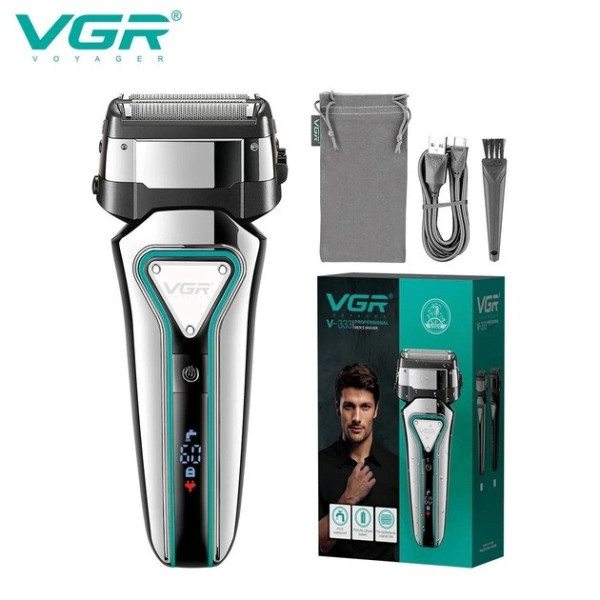 Аккумуляторная электробритва VGR V-333 для лица, подходит для сухого и влажного бритья
