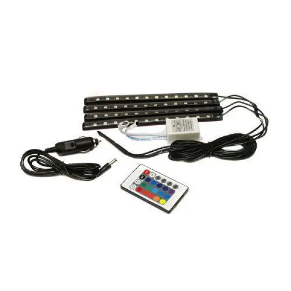 Автомобильная RGB led подсветка для авто, влагозащитная с USB, и управлением со сматфона