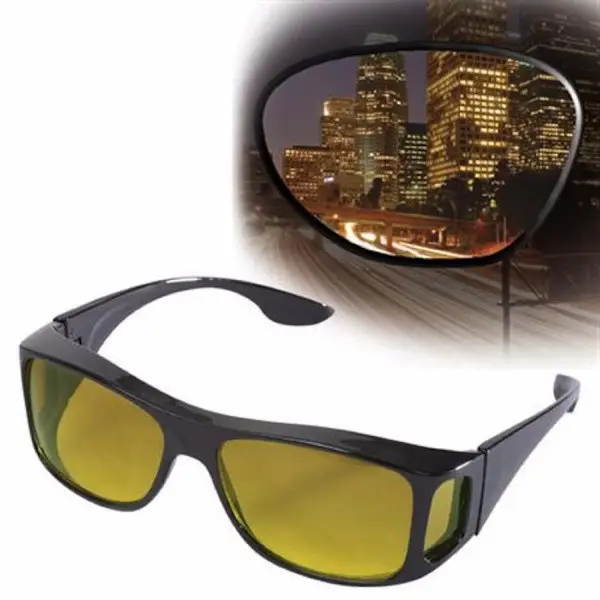 Антибликовый комплект очков для водителей HD Vision Day & Night 2 пары желтые и черные