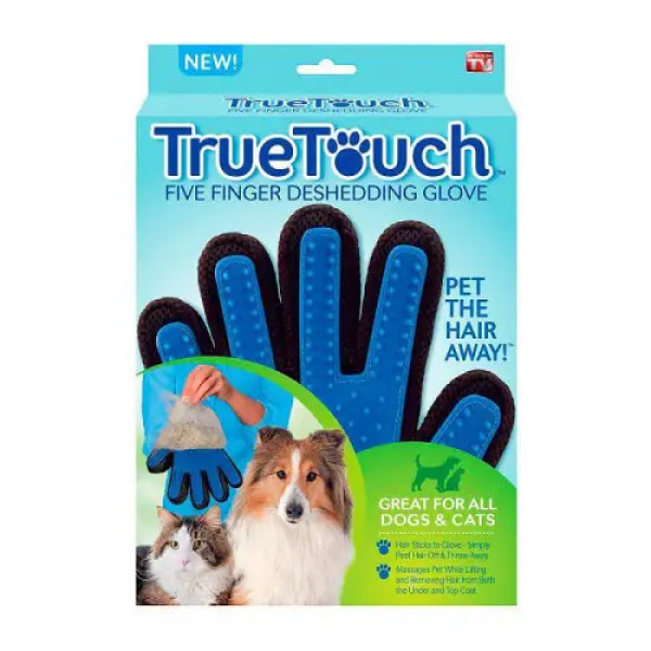 Перчатка для вычесывания шерсти True Touch Перчатки для собак и кошек