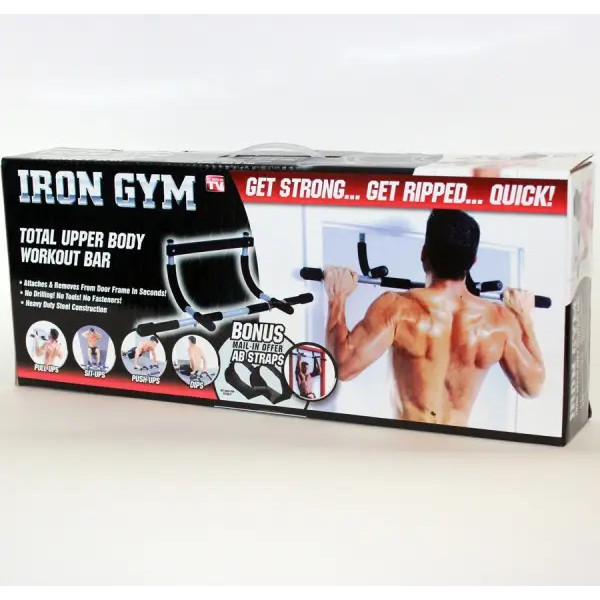 Универсальный домашний турник Iron Gym Тренажер в дверной проём Компактный тренажер