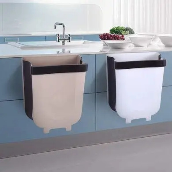 Складное навесное мусорное ведро контейнер на дверь Foltable Trash Bin Can