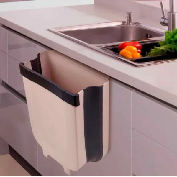 Складное навесное мусорное ведро контейнер на дверь Foltable Trash Bin Can
