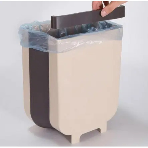 Складное навесное мусорное ведро контейнер на дверь Foltable Trash Bin Can