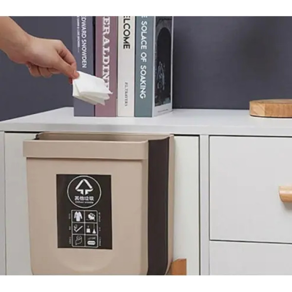 Складное навесное мусорное ведро контейнер на дверь Foltable Trash Bin Can