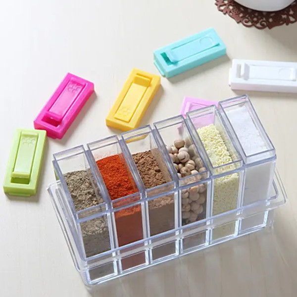 Кухонная подставка для хранения приправ и специй Seasoning Six Piece Set
