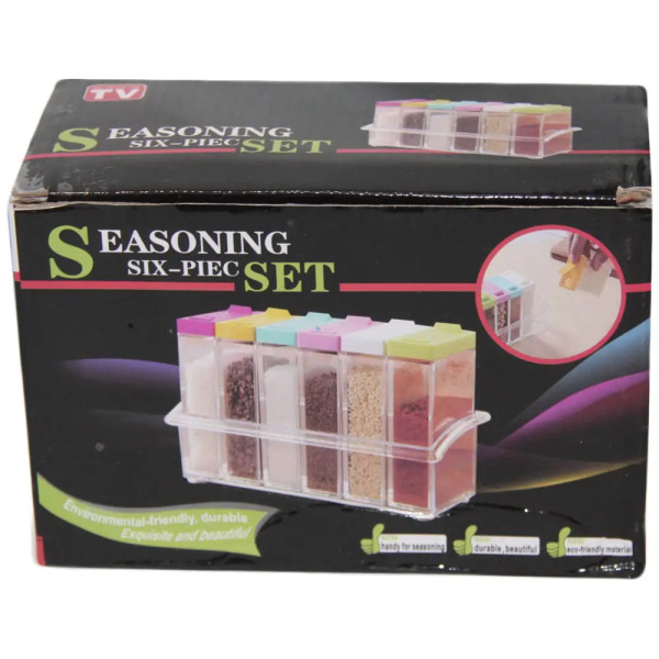 Кухонная подставка для хранения приправ и специй Seasoning Six Piece Set