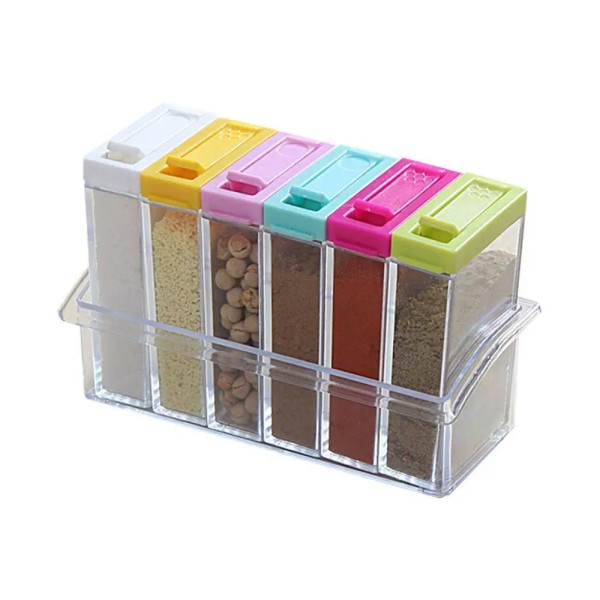 Кухонная подставка для хранения приправ и специй Seasoning Six Piece Set
