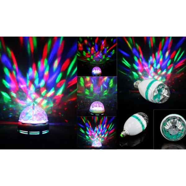 Диско-лампа для вечеринок Discolamp+patron  Диско-лампа LED LASER Светодиодная вращающаяся лампа LED