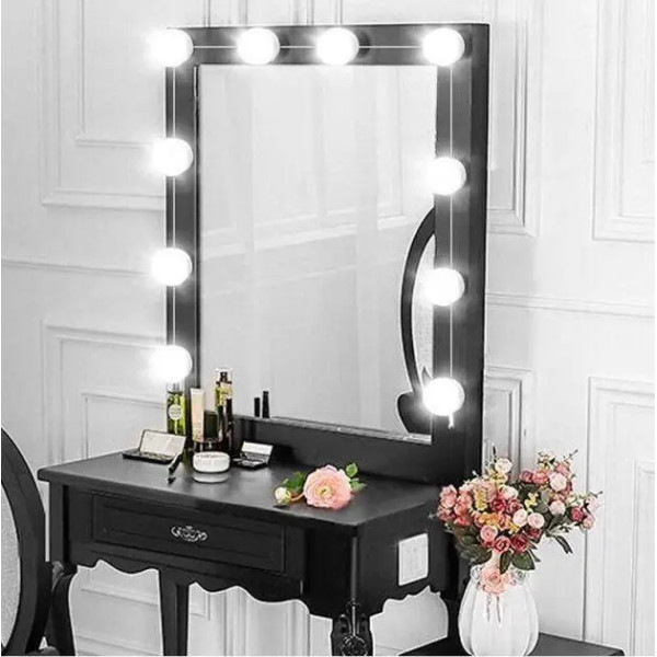 LED лампочки для подсветки гримерного зеркала VANITY MIRROR LIGHTS на липучках  Освещение для макияжа 3 режима