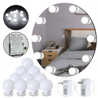 LED лампочки для подсветки гримерного зеркала VANITY MIRROR LIGHTS на липучках  Освещение для макияжа 3 режима