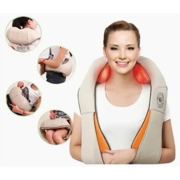 Универсальный массажер Massager of Neck Kneading, Электрический массажер для шеи, плеч, спины и поясницы