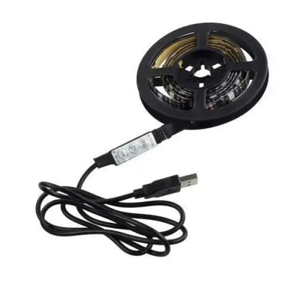КоСветодиодная лента SMD 5050-RGB для подсветки телевизора 2м Разноцветная, Неоновая LED подсветка