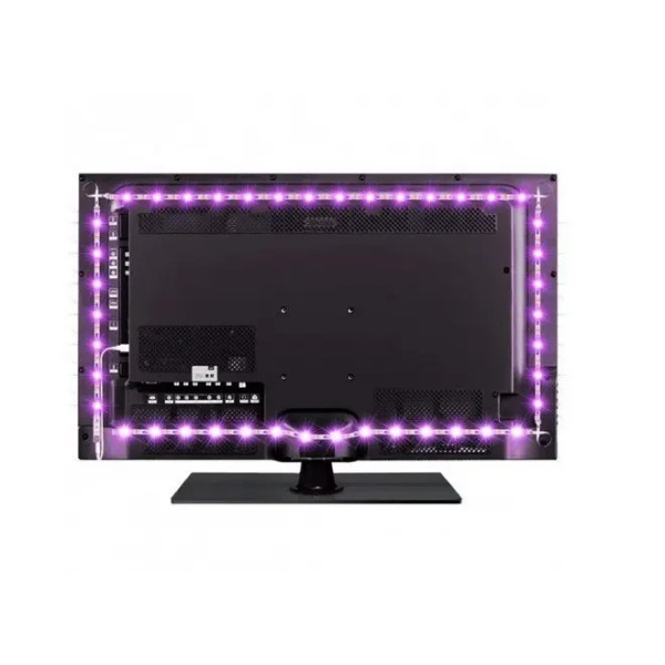 КоСветодиодная лента SMD 5050-RGB для подсветки телевизора 2м Разноцветная, Неоновая LED подсветка