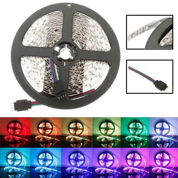 КоСветодиодная лента SMD 5050-RGB для подсветки телевизора 2м Разноцветная, Неоновая LED подсветка
