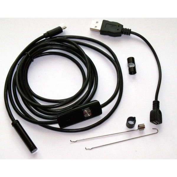 Эндоскопическая камера USB с подсветкой Endoscope camera 2 meter 7mm для iOS и Android