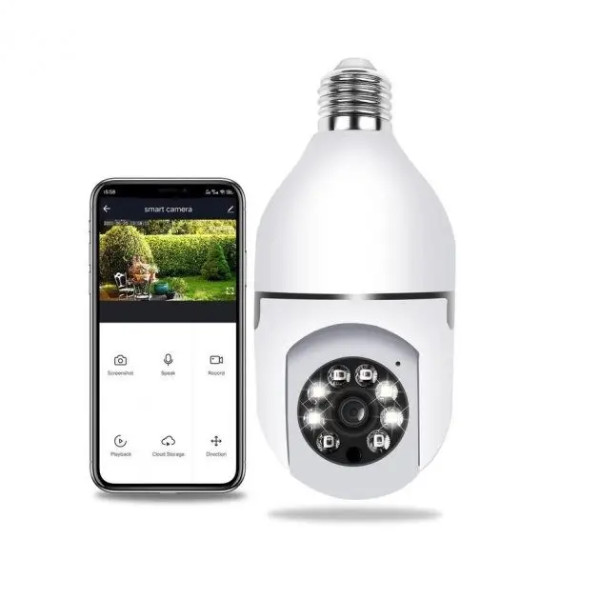 Беспроводная панорамная IP Wi-Fi камера видеонаблюдения в патрон L1 E27 3120S-DPXY 2MP