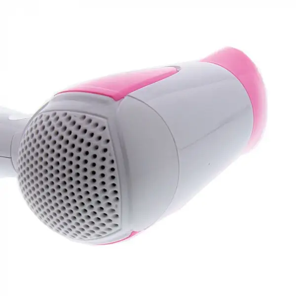 Дорожный фен Gemei GM-1756 Pink с мощностью 1200 Вт и складной ручкой для удобства хранения