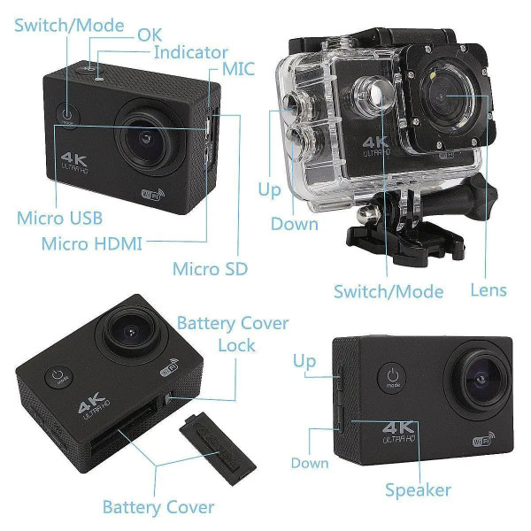 Видео экшн-камера S2 4K Ultra HD WiFi Sport DV Action Camera