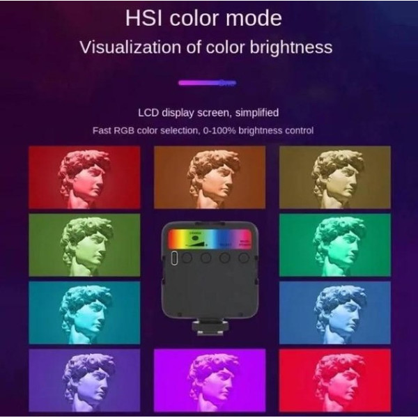 Светодиодная RGB лампа AY-83 для студийной съемки с аккумулятором