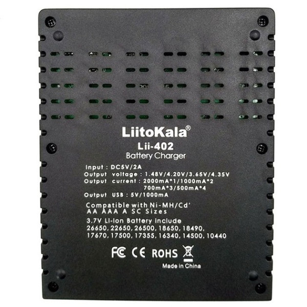 Зарядное устройство LiitoKala Lii-402 для аккумуляторов