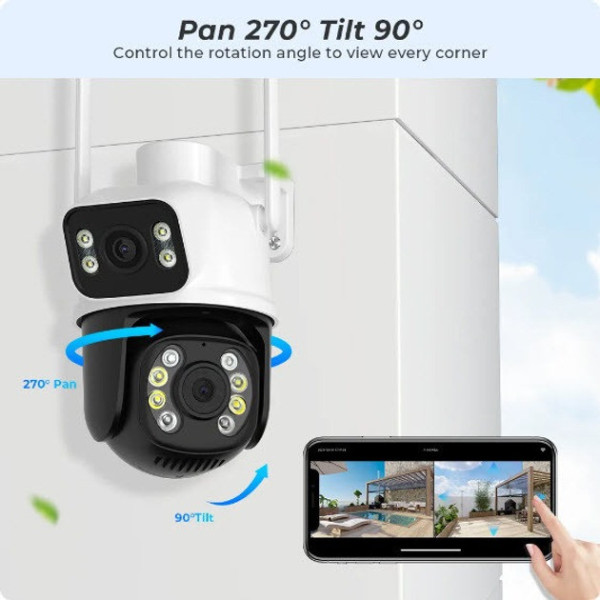 Уличная Wi-Fi камера Q25 с LED подсветкой и датчиком движения
