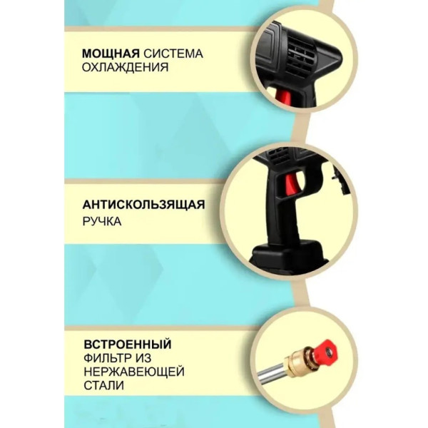 Мойка высокого давления 48v с двумя аккумуляторами для эффективной очистки автомобиля