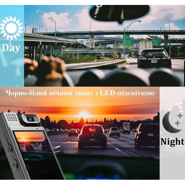 Боди-камера L9 1080p с поворотной линзой и датчиком движения