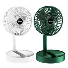 Складной вентилятор Telescopic Folding Fan с USB зарядкой и вращением на 180°