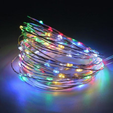 Гирлянда «Капли росы» на батарейках, 5 метров с LED подсветкой
