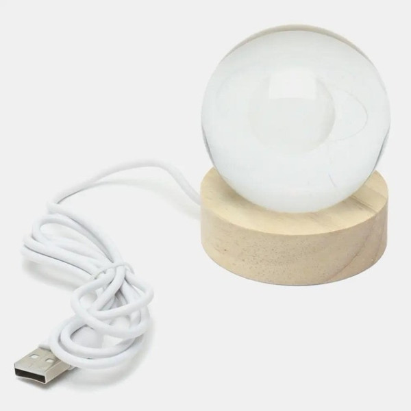 LED ночник 3D "Солнечная система" в хрустальном шаре, USB питание