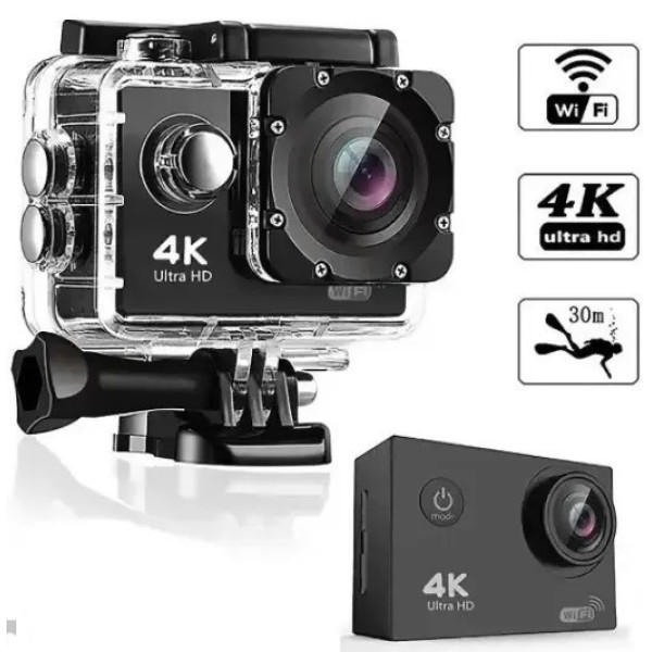 Водонепроницаемая экшн-камера 4K с Wi-Fi для съемки