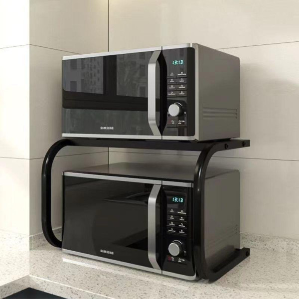 Полка для микроволновки AND 979, черный стеллаж 53х33х32 см
