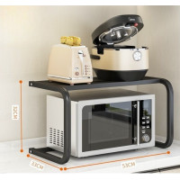 Полка для микроволновки AND 979, черный стеллаж 53х33х32 см