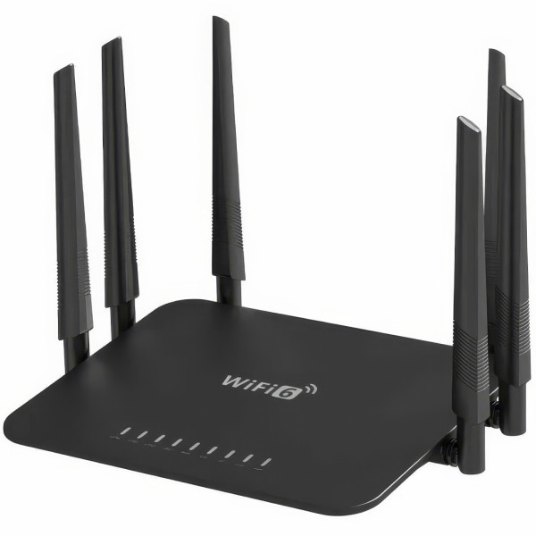 Wi-Fi роутер LV-WR50Q с 6 антеннами, беспроводной маршрутизатор 300 Мбит/с 2.4 ГГц, 1 WAN + 3 LAN, черный