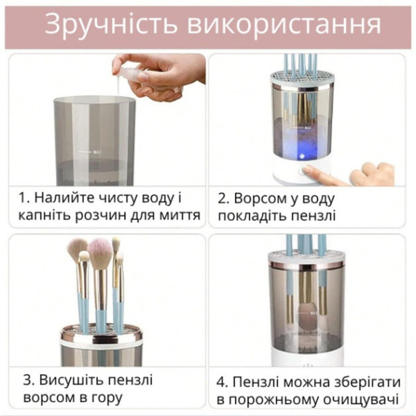 Электрический очиститель косметических кистей Makeup Cleaning Brush