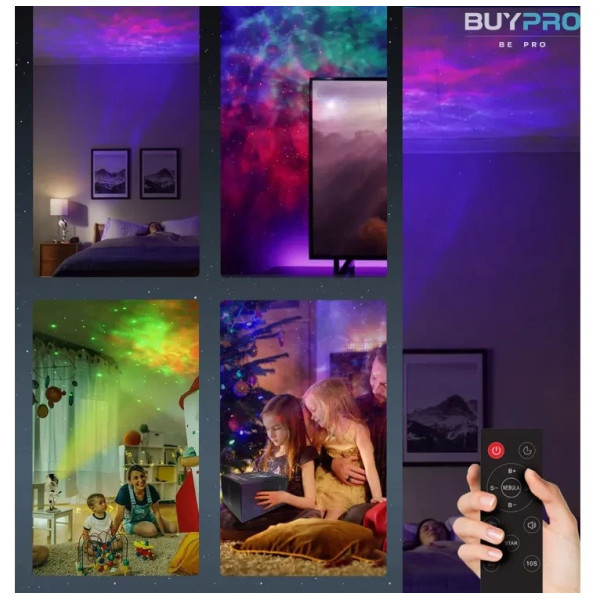 Проектор звездного неба STAR PROJECTOR NIGHT LIGHT ALIENSUN , лампа с многоцветной подсветкой
