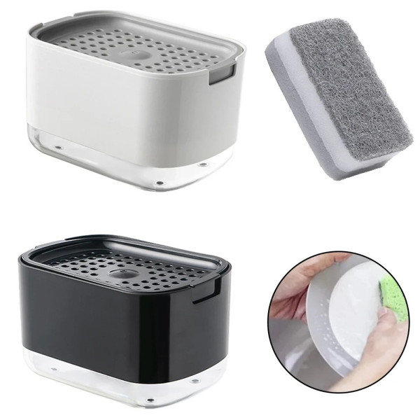 Диспенсер Soap Dispenser Q-4 для мыла с держателем губки