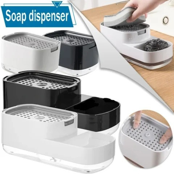 Диспенсер Soap Dispenser Q-4 для мыла с держателем губки