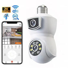 Камера PTZ-Lamp Wi-Fi 2MP с ночным видением, установка в патрон E27