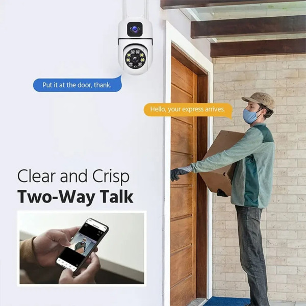 Поворотная уличная камера Dual Lens E10 Wi-Fi, с двумя объективами
