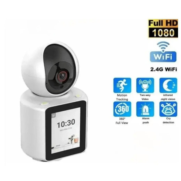 Видеоняня ICSEE V1-20C, настольная камера 3 МП с Wi-Fi подключением