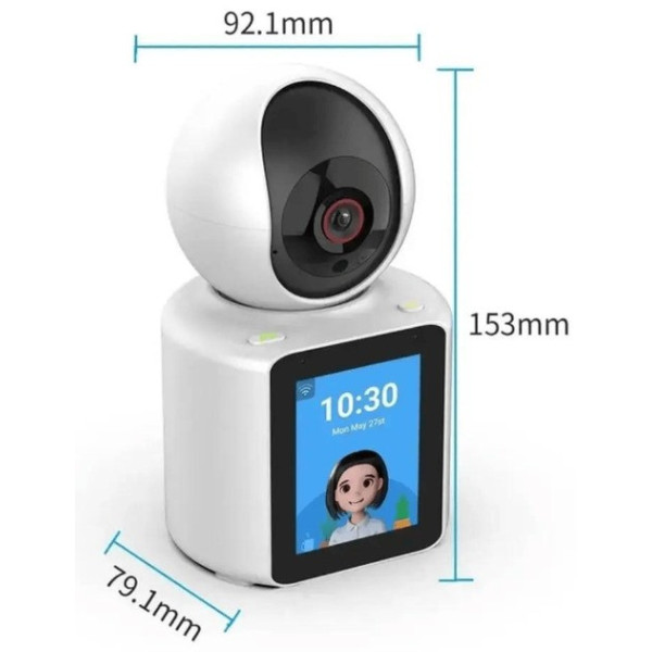 Видеоняня ICSEE V1-20C, настольная камера 3 МП с Wi-Fi подключением