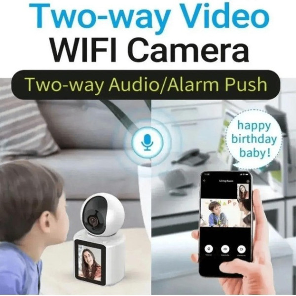 Видеоняня ICSEE V1-20C, настольная камера 3 МП с Wi-Fi подключением