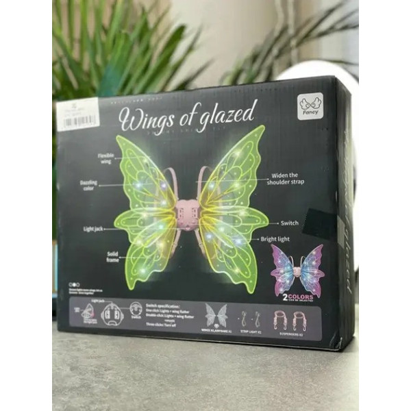 Музыкальные крылья феи Shadow Angel N°5 с LED подсветкой, электрическая модель