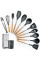 Кухонный набор Kitchen Set из 12 предметов, черный цвет