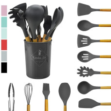 Кухонный набор Kitchen Set из 12 предметов, черный цвет