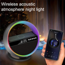 Ночник-колонка G5 с Bluetooth, часами, RGB подсветкой и быстрой зарядкой