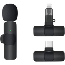 Беспроводной микрофон петличный K9 Wireless Lavalier с адаптером Lightning Type-C