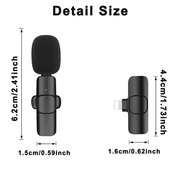 Универсальный беспроводной петличный микрофон для Android и IOS Wireless Microphone K8 TYPE-C Lightning